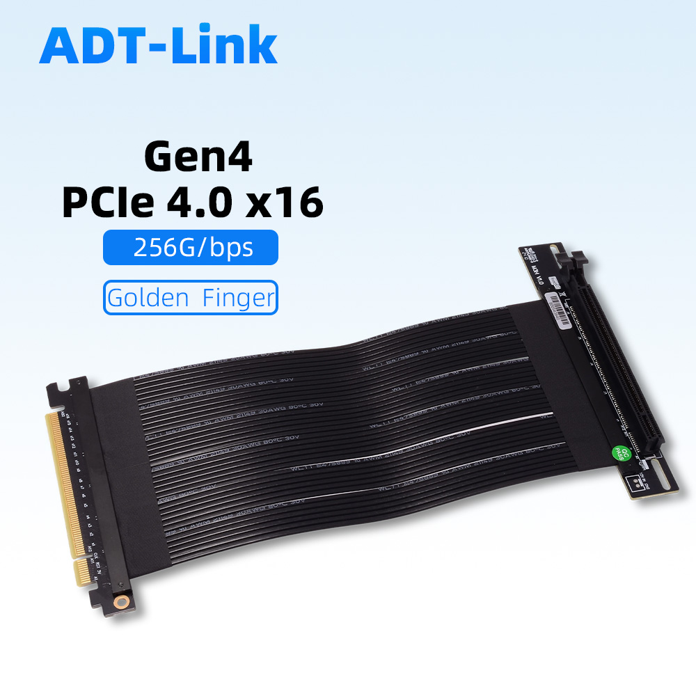 Pcie 4.0 X16 Riser Cable 90 Degree - ライザー シルバー PCIe 4.0 X16 to