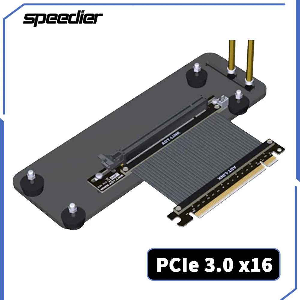 Pcie 4.0 X16 Riser Cable 90 Degree - PCI Express X16 グラフィックスカード垂直ブラケット GPU ホルダーベース