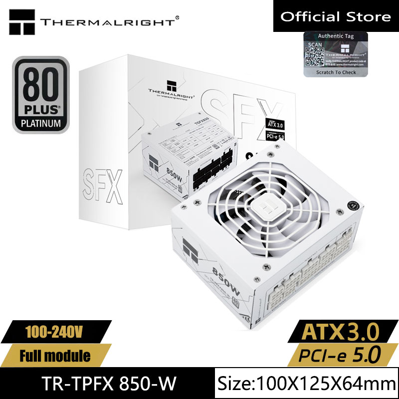 Sfx Power Supply 850W Gold - Thermalright TR-TPFX850-W ホワイト シャーシ電源、modulo completo medaglia