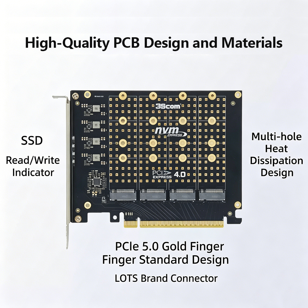 PCIe 4.0 X16 から 4 ポート NVMe アダプ - Quad M.2 Nvme Pcie Bifurcation Card のレビューと価格