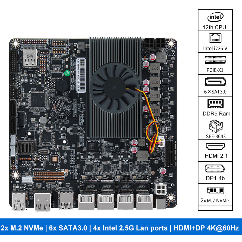 N100 Nasマザーボード 2xm.2 NVMe 4x I - Nas Motherboard N100 6 Sata のレビューと価格