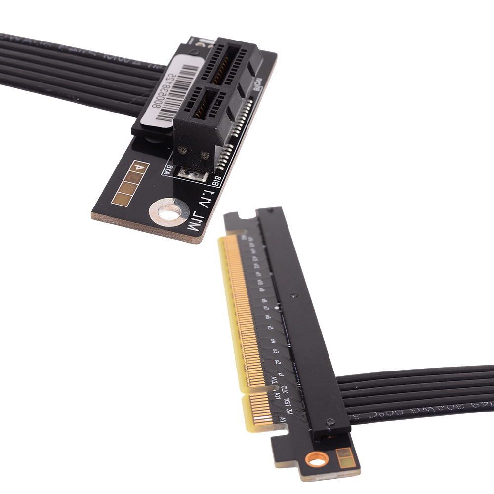 PCIe 4.0 X16 - X1/X4/X8 延長ケーブル - Pcie 4.0 X16 Riser Cable 90 Degree のレビューと価格