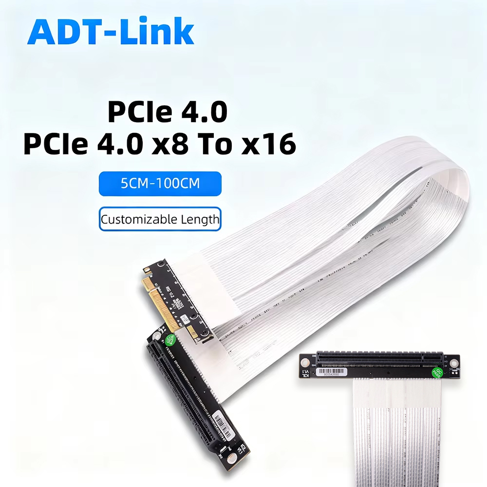 ADT-Link PCIE 4.0 3.0 X8 to X1 - Pcie 4.0 X16 Riser Cable 90 Degree のレビューと価格